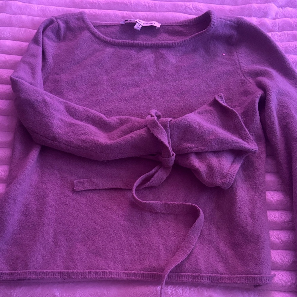 cupcakes & cashmere Purple Crew Neck Sweater